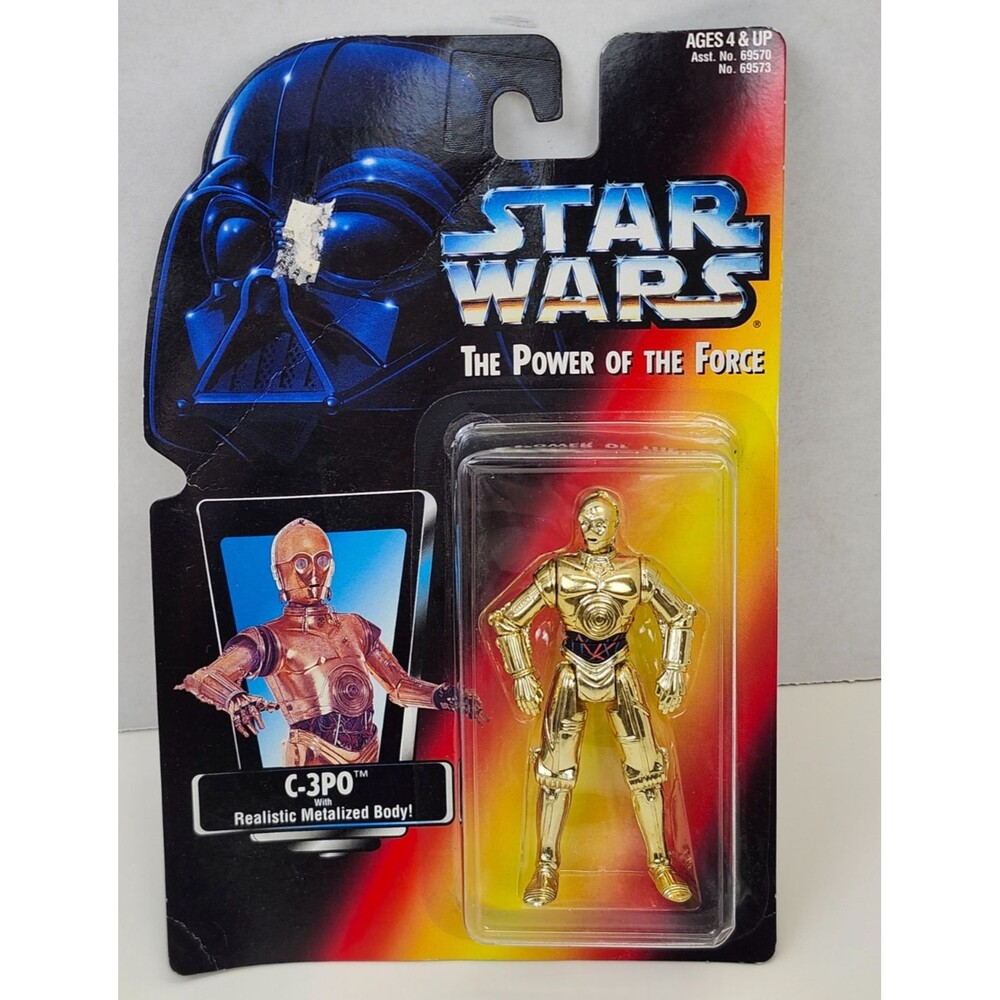Kenner Star Wars The Power of The Force C-3PO Realistic Metalized Body Action